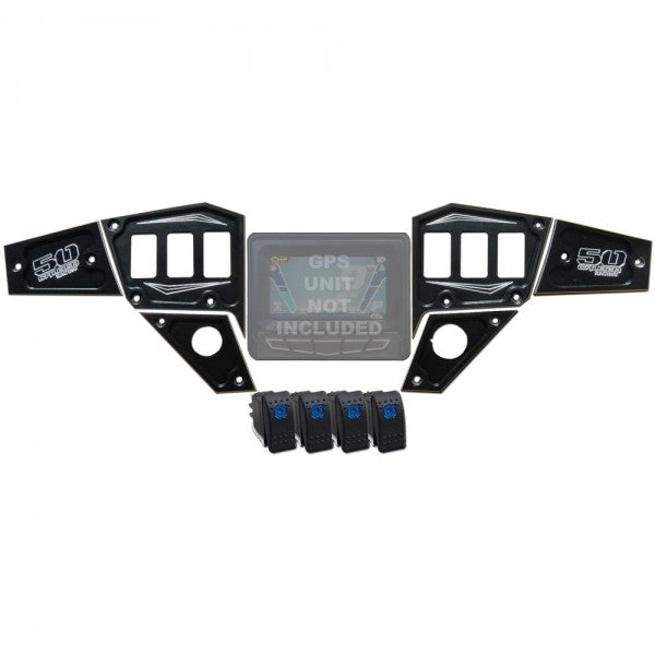 Photo of RZR Dash Panel Digital GPS 6 piece with switches by 50 Caliber Racing - Premium Dash Accessories for UTVs / Side by Sides