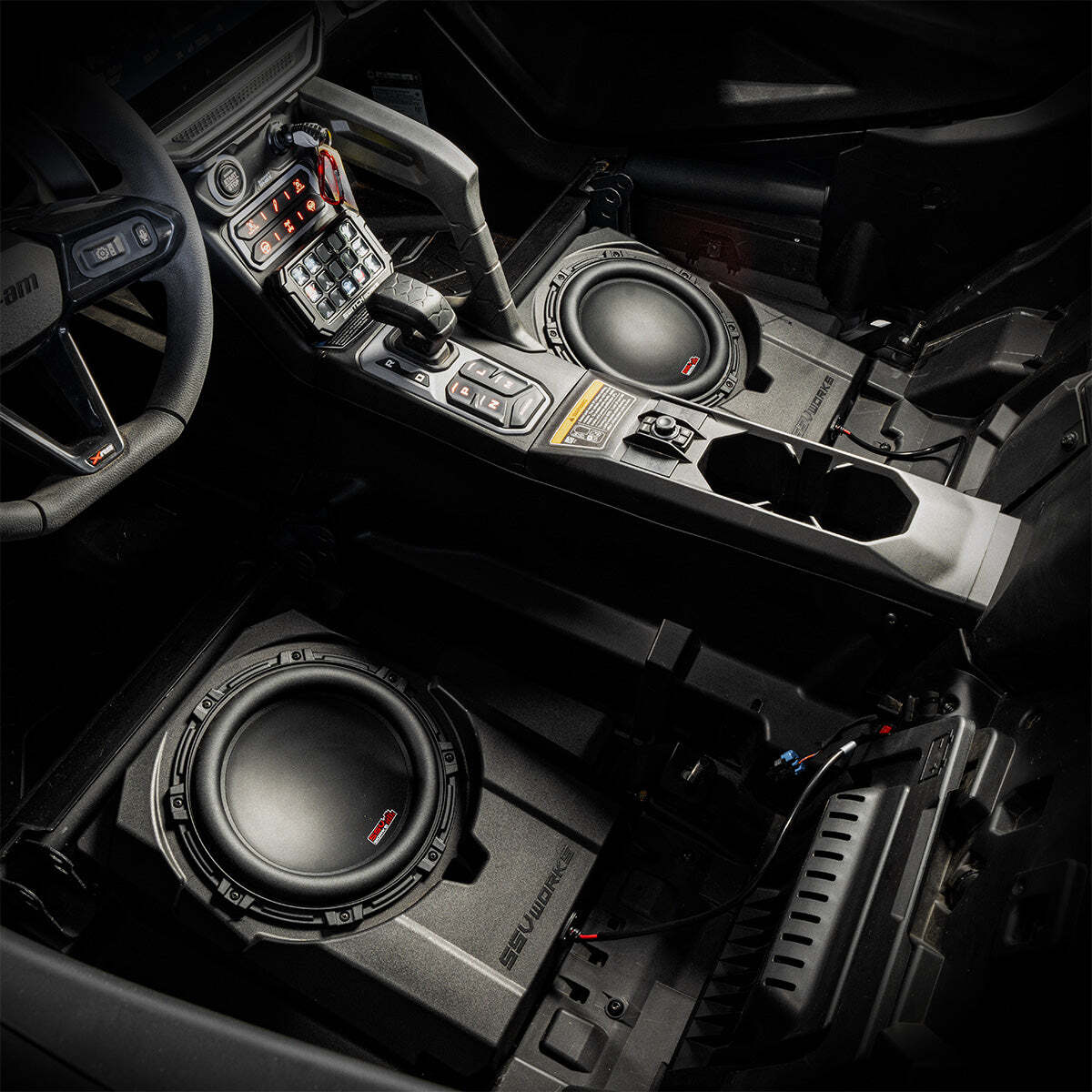 SSV Works '24-'26 Can-Am Maverick R Max Front-Seat 10" Subwoofer Enclosure