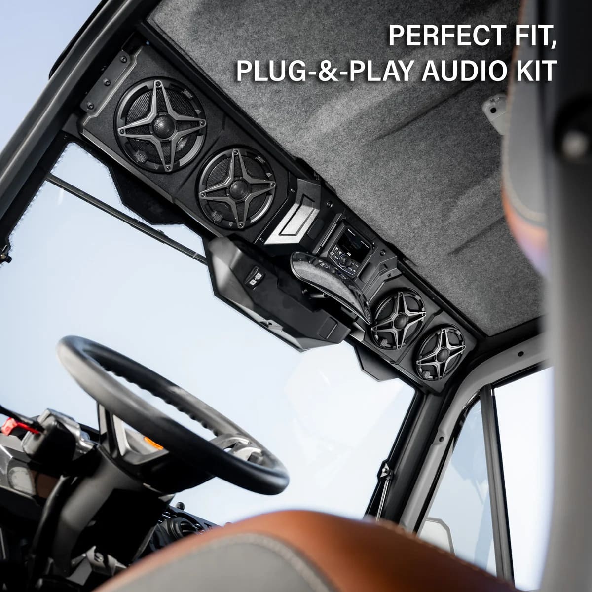 SSV Works Can-Am Defender HD10/HD11 MRB4 Plug & Play 4-Speaker Bluetooth Overhead Sound Bar
