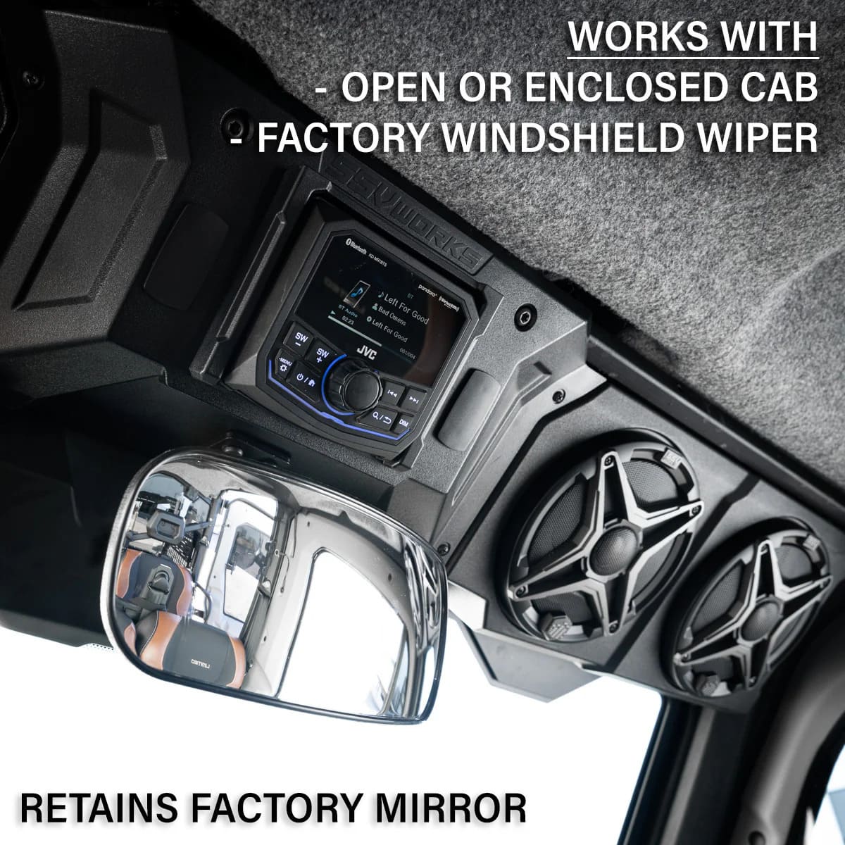 SSV Works Can-Am Defender HD10/HD11 MRB4 Plug & Play 4-Speaker Bluetooth Overhead Sound Bar