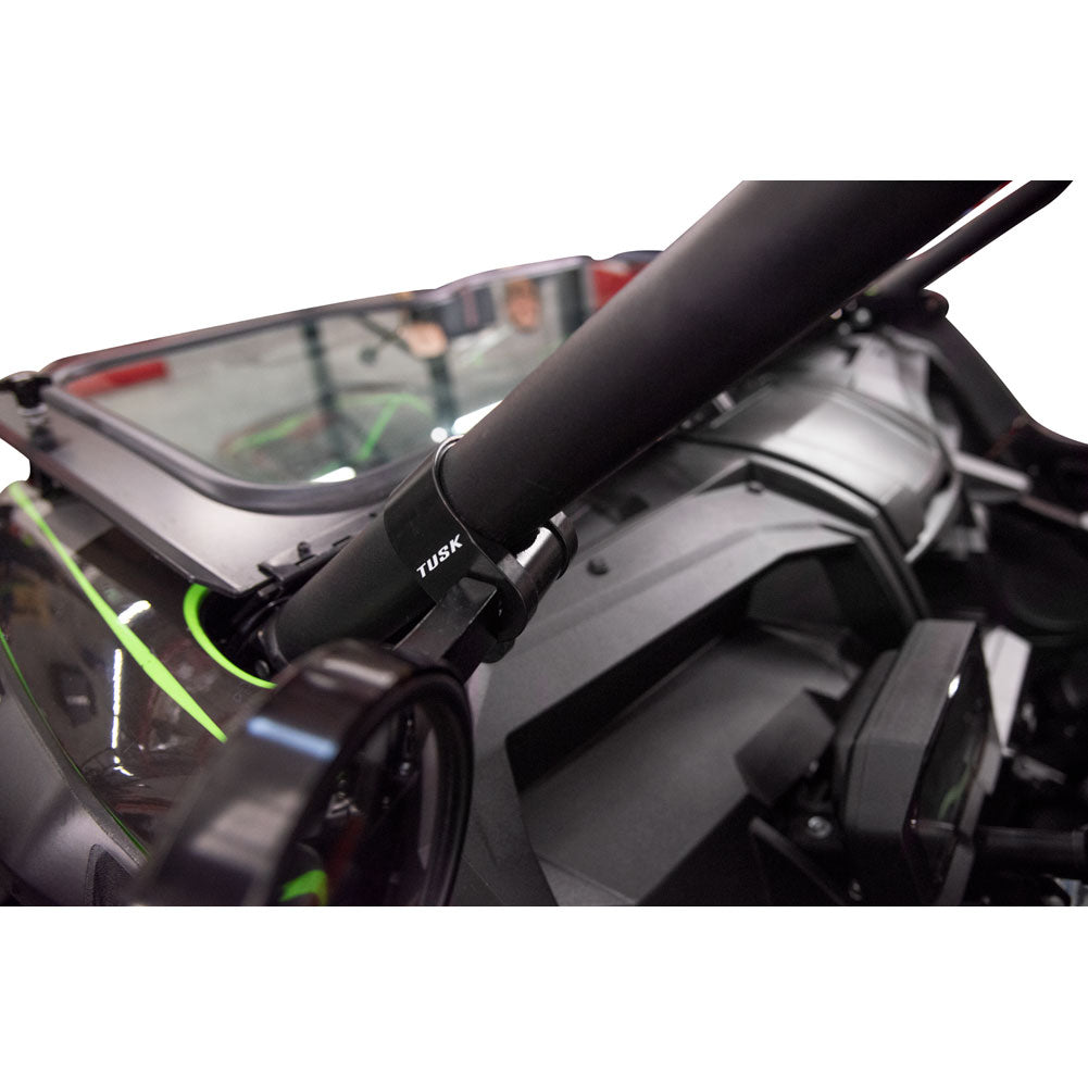 Tusk Alloy Mirror Kit with Low Profile UTV Roll Cage Clamp Polaris RZR 4 800 2007-2026