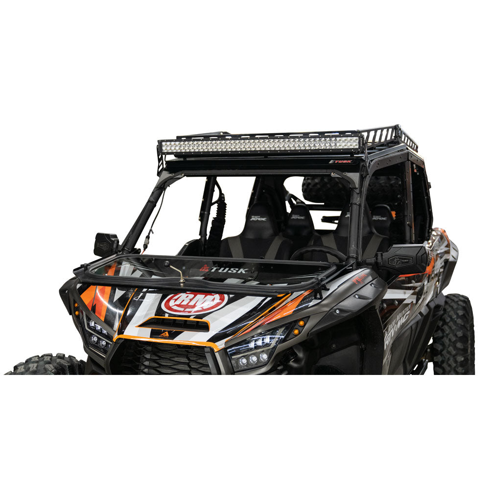 Tusk UTV Folding Glass Windshield w/ Wiper Kawasaki Teryx KRX 1000 2020–2026*