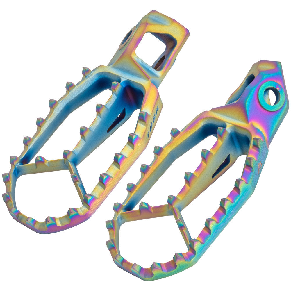 Tusk Blitz Titanium Moto Foot Pegs Jet Fuel Husqvarna FC 250 2022-2026