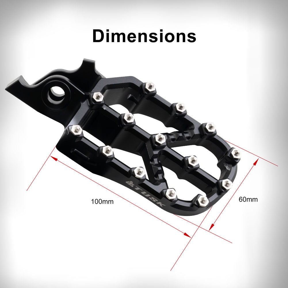 Tusk Strike Billet Moto Foot Pegs Yamaha WR250F 2024–2026