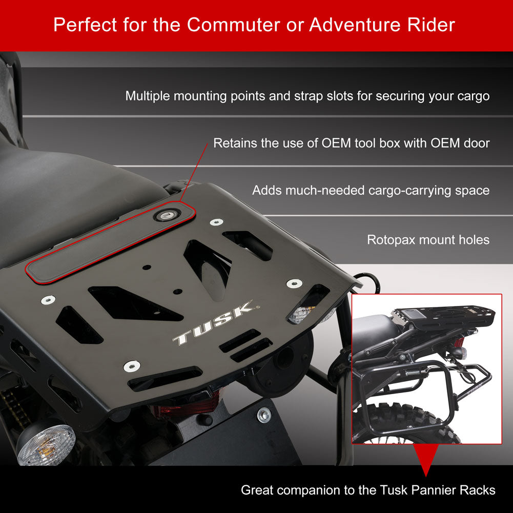 Tusk Top Rack for Kawasaki KLR650 (2022-2026)