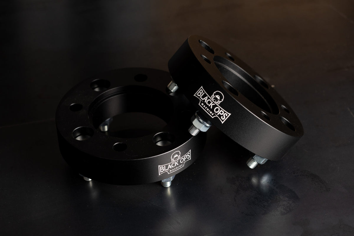 4/110 UTV Wheel Spacers 10mm x 1.25 - Billet 6061 Aluminum + Hard Anodized Black (Sold in Pairs)