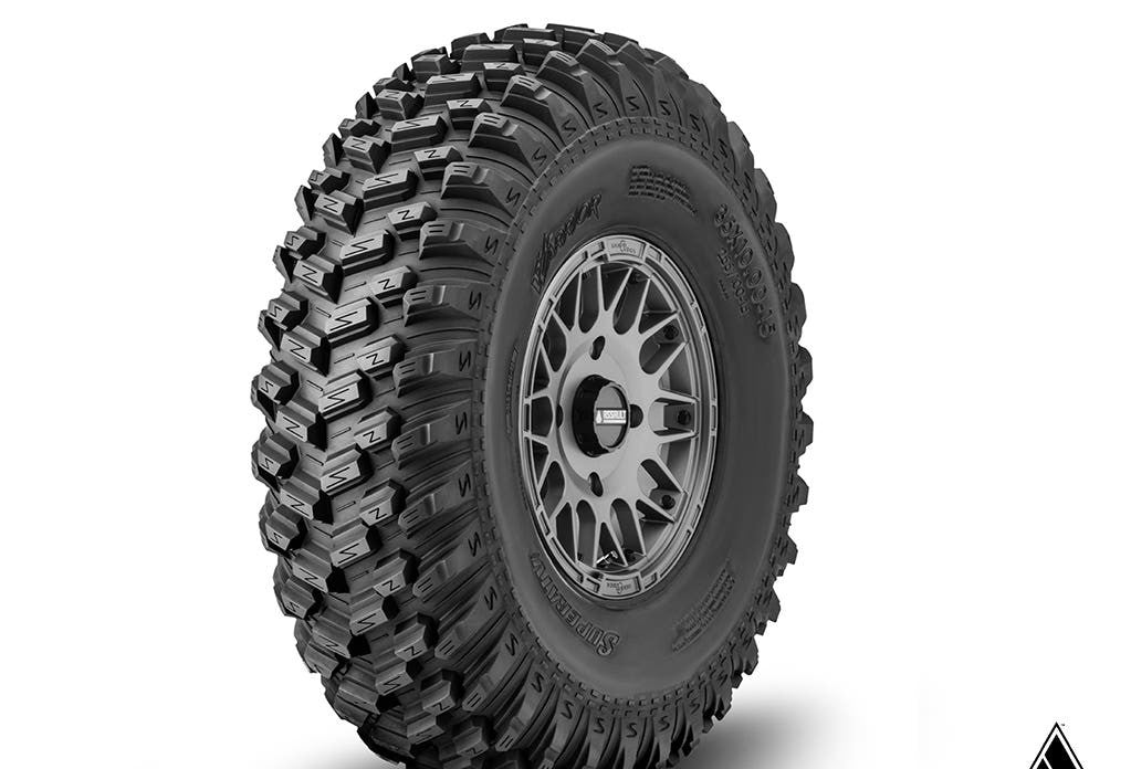 Standard XT Warrior Tires 32x10x15 on 15x10 Assault Industries Hellfire Matte Titanium Wheels 4/136 Pattern
