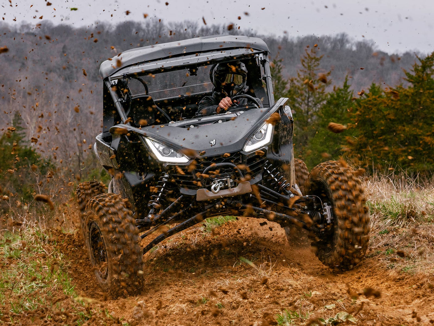 Standard XT Warrior Tires 30x10x15 on 15x10 Assault Industries Hellfire Matte Titanium Wheels 4/136 Pattern