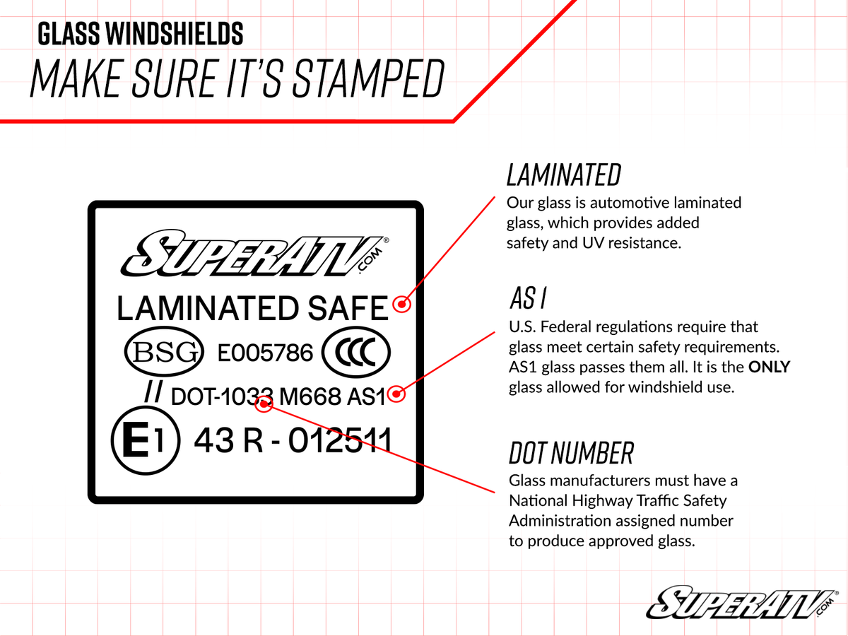 Photo of SuperATV Polaris RZR 900 Glass Windshield by SuperATV - Premium Windshields for UTVs / Side by Sides