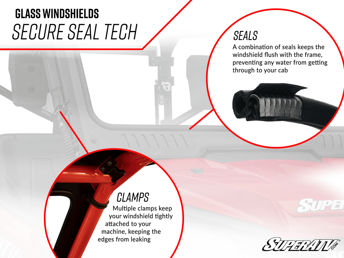 Photo of SuperATV Yamaha Wolverine X2/X4 Glass Windshield by SuperATV - Premium Windshields for UTVs / Side by Sides