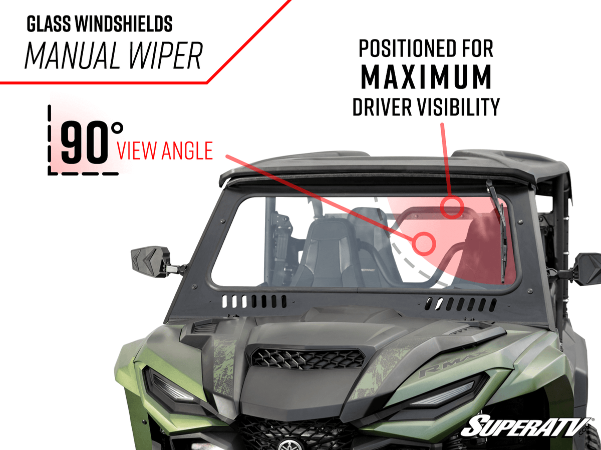 Photo of SuperATV Yamaha Wolverine X2/X4 Glass Windshield by SuperATV - Premium Windshields for UTVs / Side by Sides