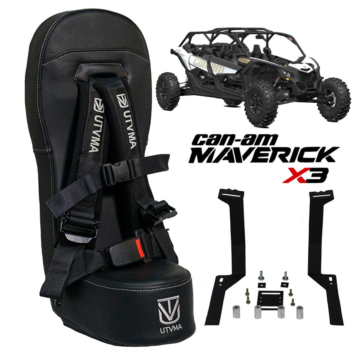 Photo of Maverick X3 Max Bump Seat (2017-2025) by UTV Mountain Accessories - Premium Bump Seats for UTVs / Side by Sides