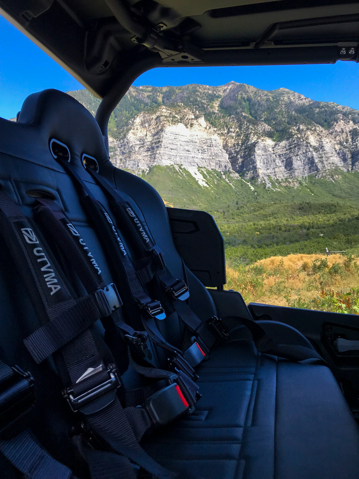 Photo of Yamaha Wolverine X4 Rear Bench Seat (2018-2025) W Harnesses by UTV Mountain Accessories - Premium Seats & Accessories for UTVs / Side by Sides