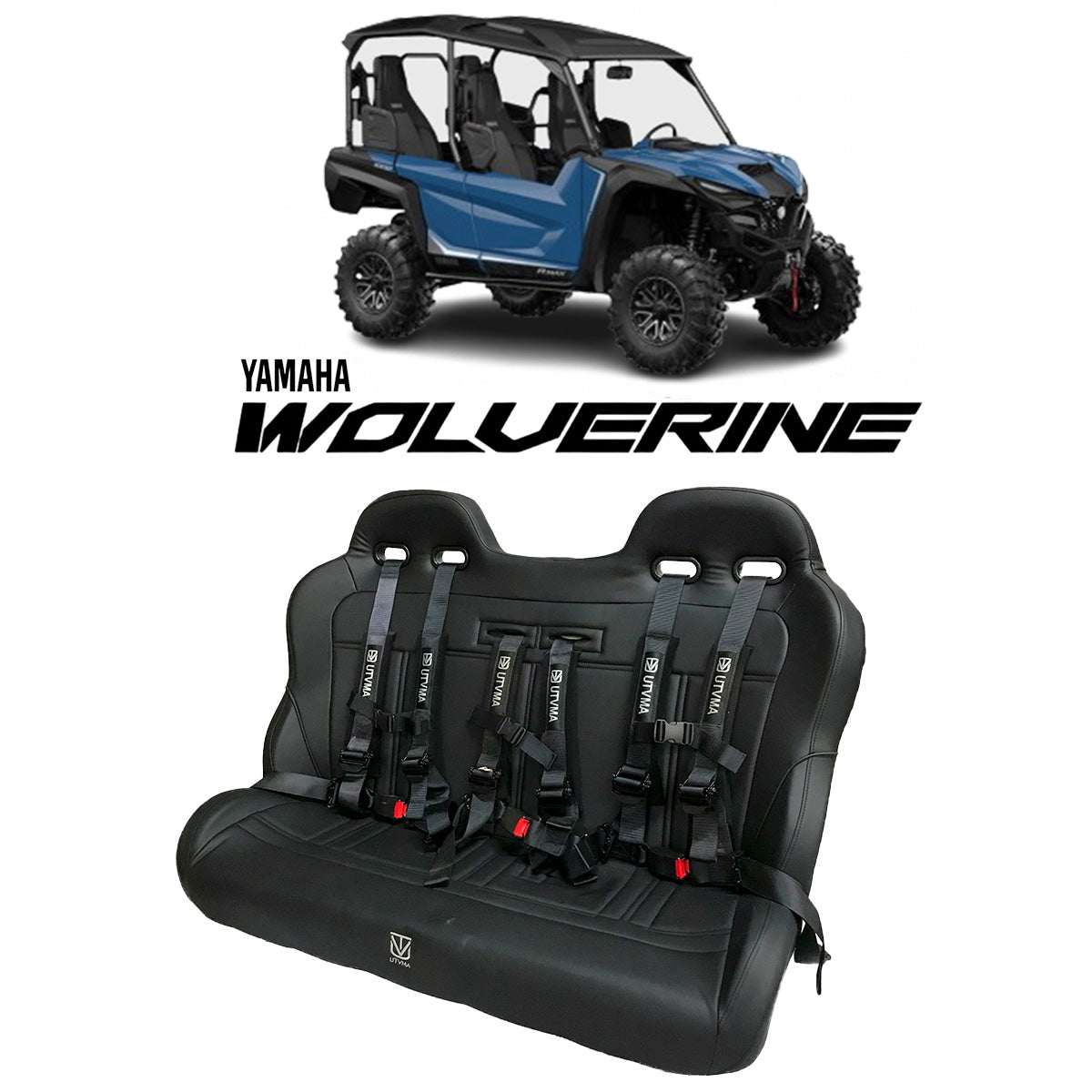 Photo of Wolverine RMAX 4 Compact Rear Bench Seat (2025+) by UTV Mountain Accessories - Premium Seats & Accessories for UTVs / Side by Sides