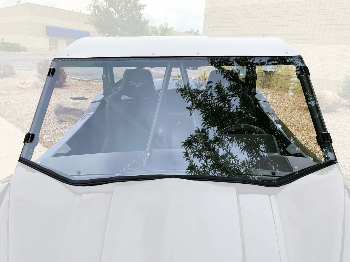 Photo of Wildcat XX Full Polycarbonate Windshield with Quick Straps by UTVZILLA - Premium for UTVs / Side by Sides