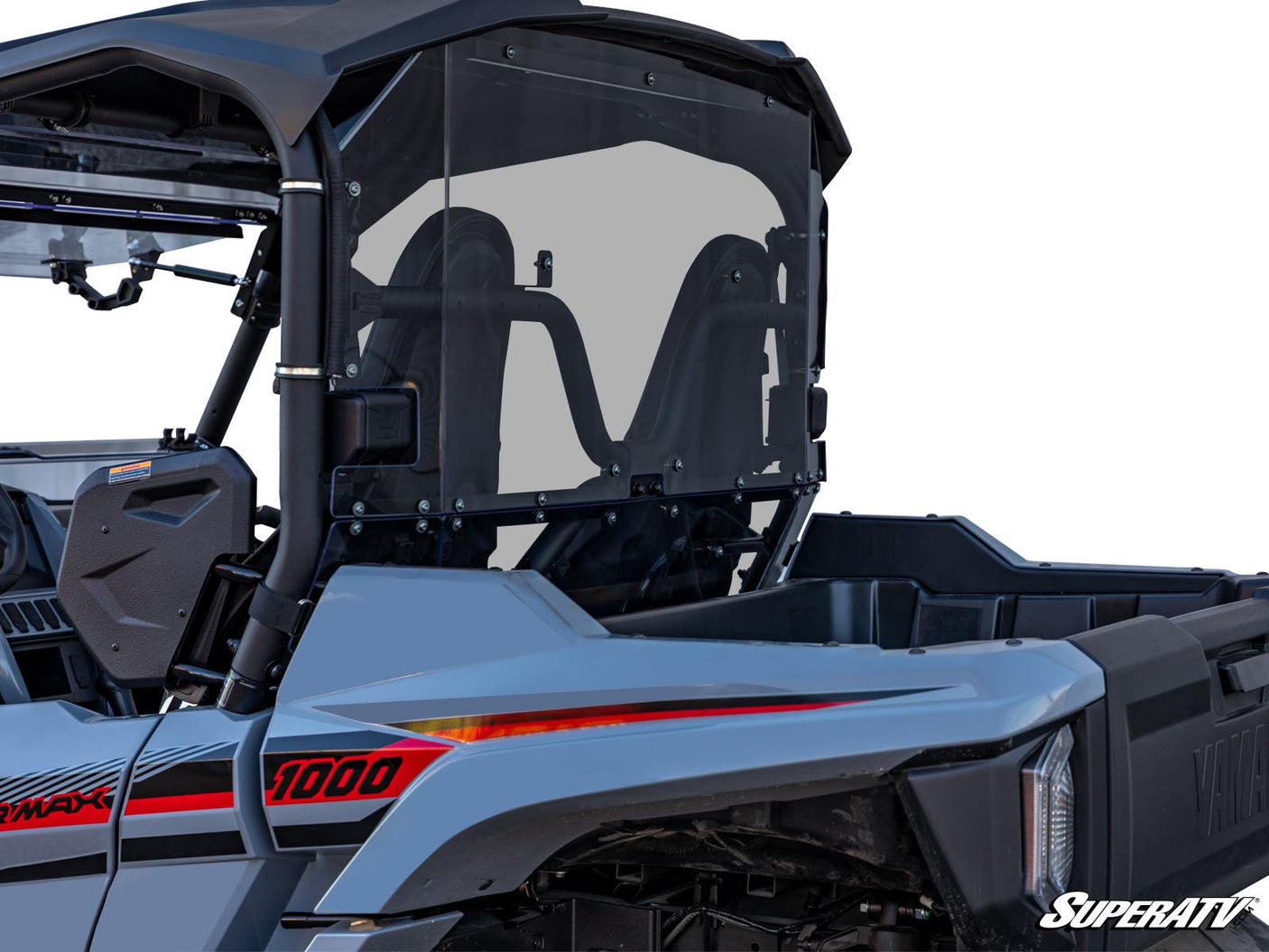 Photo of SuperATV Yamaha Wolverine RMAX2 1000 Scratch-Resistant Rear Windshield by SuperATV - Premium Windshields for UTVs / Side by Sides