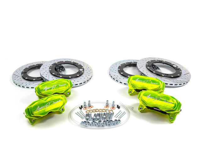 Photo of Agency Power Can-Am Maverick X3 Turbo Big Brake Kit Front & Rear Monster Green (2017-2020) by Agency Power - Premium Brake Pads & Rotors for UTVs / Side by Sides