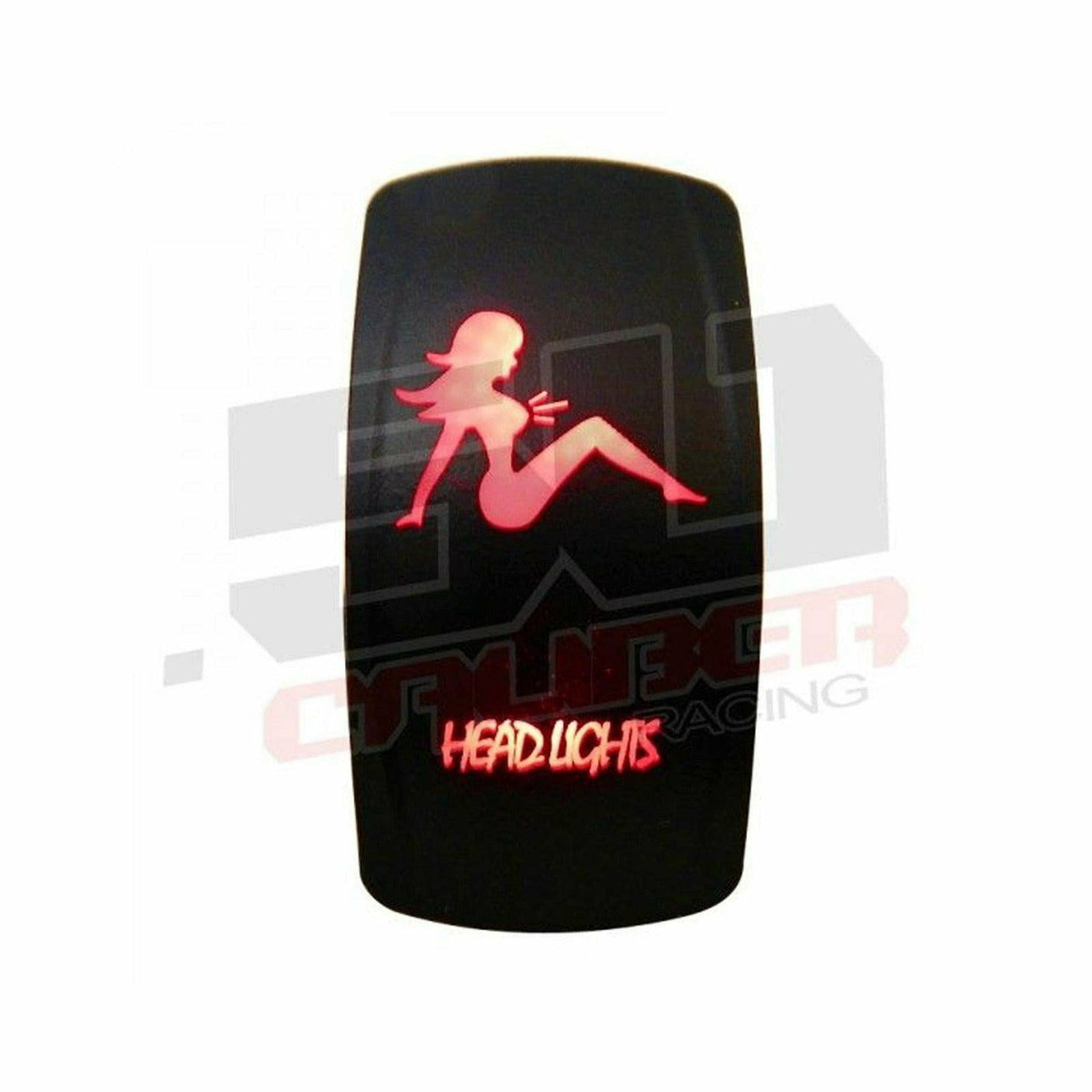 Photo of "Head Lights" Waterproof Rocker Switch by 50 Caliber Racing - Premium Rocker Switches for UTVs / Side by Sides