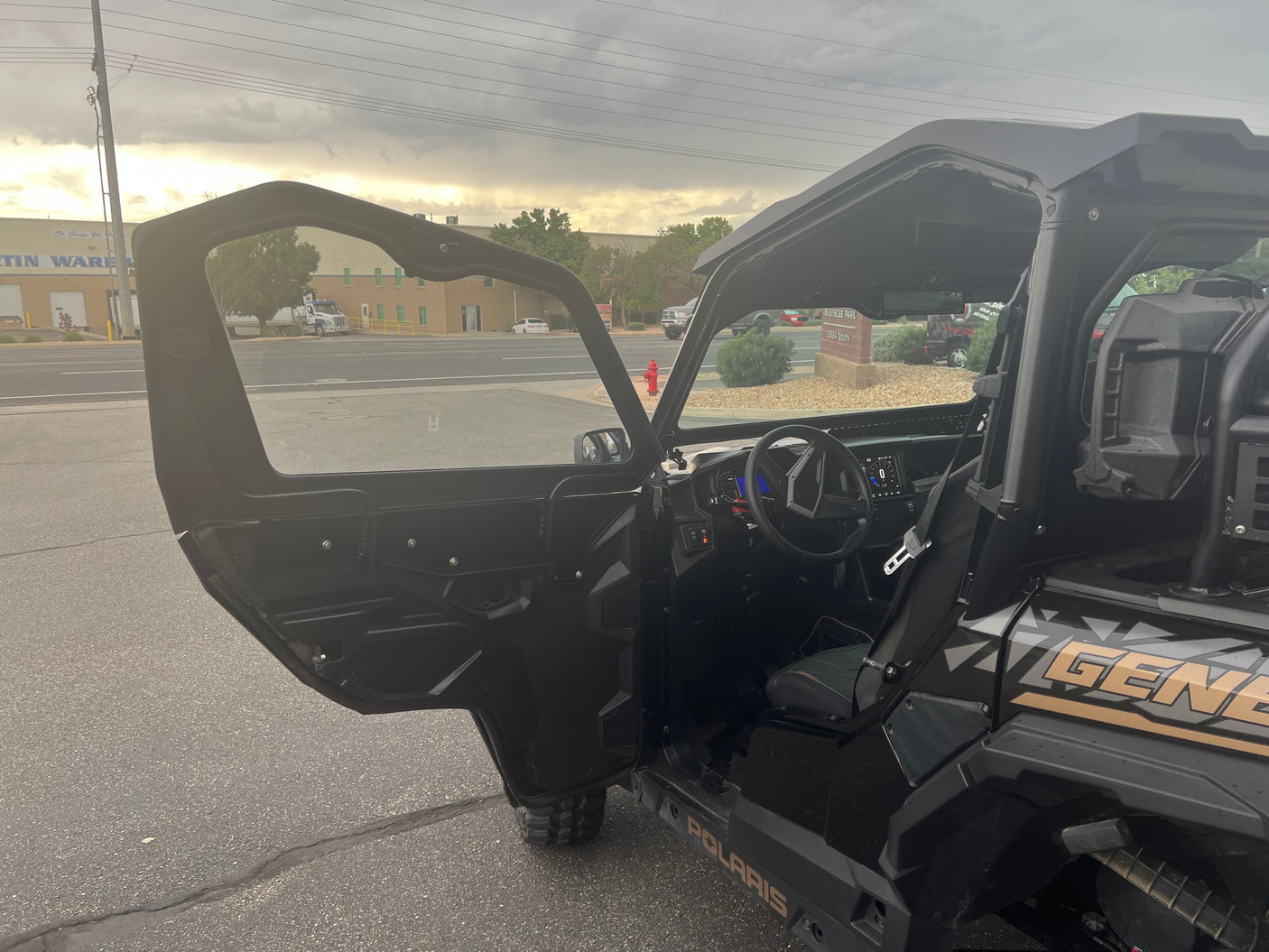 Photo of POLARIS GENERAL 2-SEAT Cab Enclosure "THE VAULT" 2016+ Upper Side Doors & Panels (Patent Pending) by DWA - Premium Cab Enclosures for UTVs / Side by Sides
