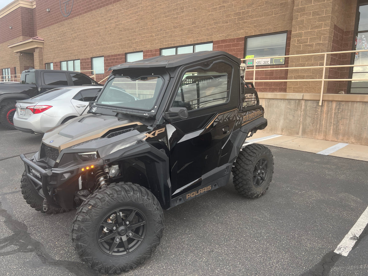 Photo of POLARIS GENERAL 2-SEAT Cab Enclosure "THE VAULT" 2016+ Upper Side Doors & Panels (Patent Pending) by DWA - Premium Cab Enclosures for UTVs / Side by Sides