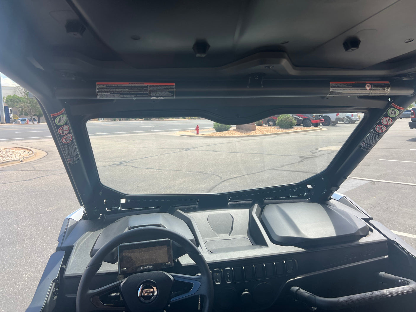 Photo of CF MOTO Z FORCE 950 SPORT FRONT WINDSHIELD 2023+ by DWA - Premium Windshields for UTVs / Side by Sides