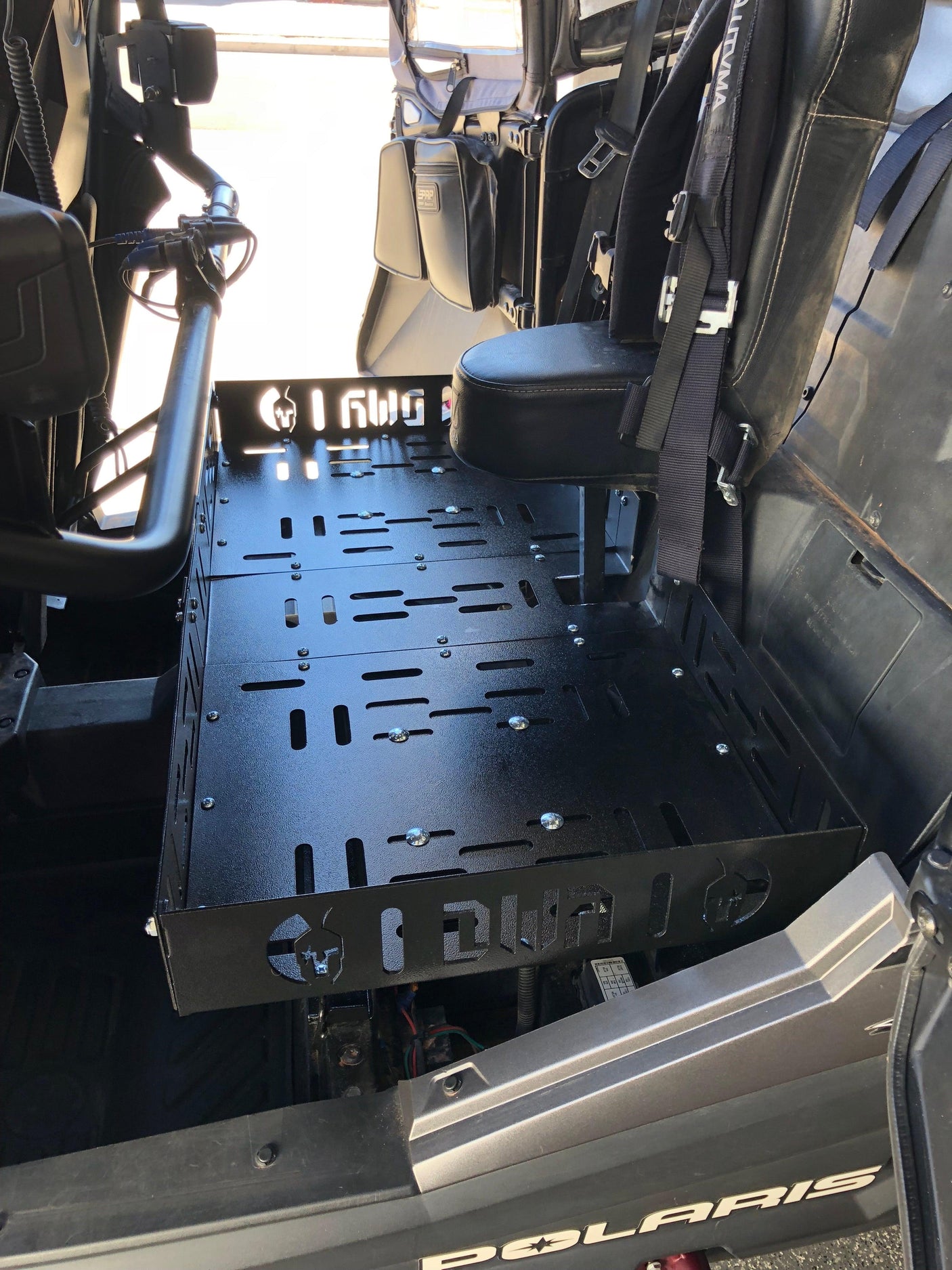 Photo of RZR Rear Seat Mounted Cargo Rack by DWA - Premium Storage for UTVs / Side by Sides