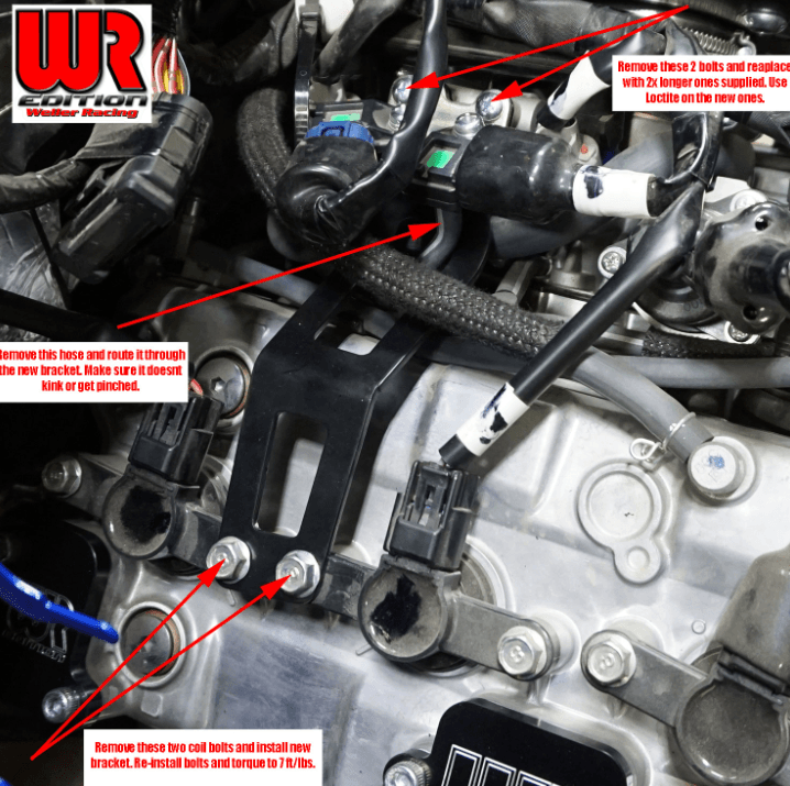 Photo of Weller Racing YXZ1000R Upper Throttle Body Bracket Kit by Weller Racing - Premium Engine Parts for UTVs / Side by Sides
