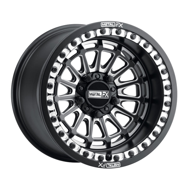 Photo of Metal FX Delta R Beadlock | Satin Black Contrast Cut by Metal FX - Premium Wheels for UTVs / Side by Sides
