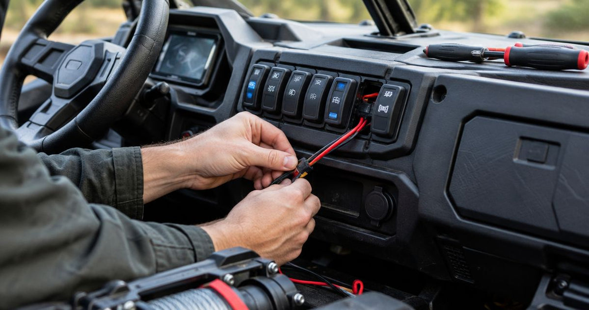 How to wire a winch into your UTV's factory switch panel