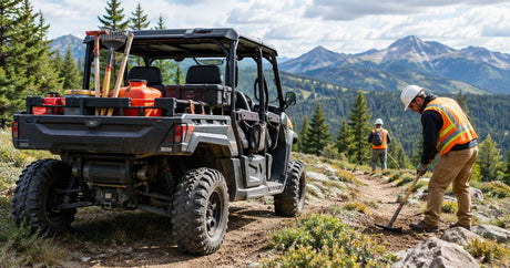 UTV accessories for trail maintenance crews