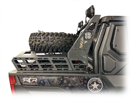 Polaris Xpedition XP with DRT Motorsports chase rack and tire carrier system