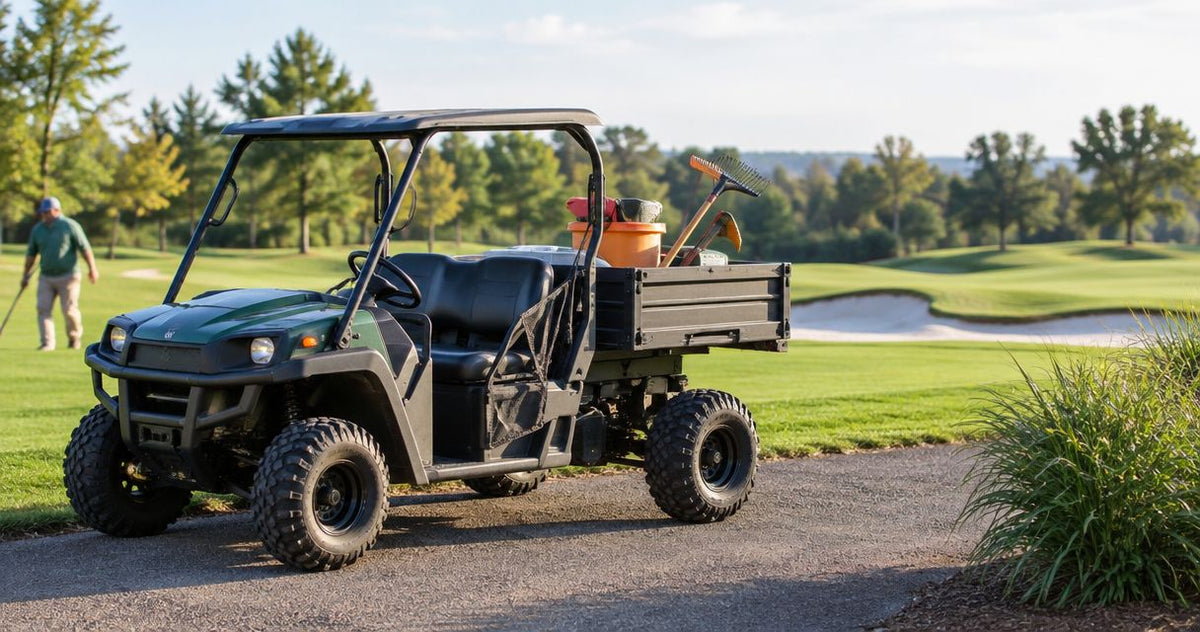 UTV accessories for golf course and grounds maintenance