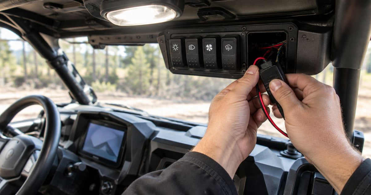 How to wire dome lights into your UTV's factory switch panel