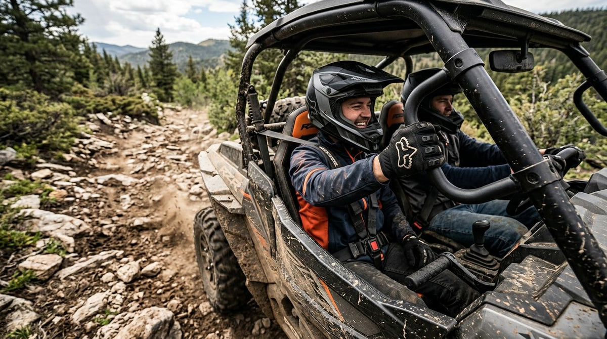Grab bars for UTV passenger safety on rough trails