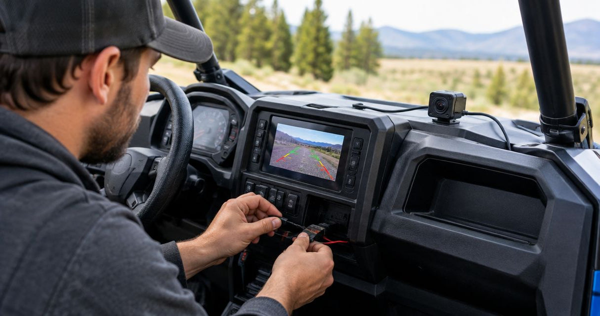 How to connect a backup camera to your UTV's stereo head unit