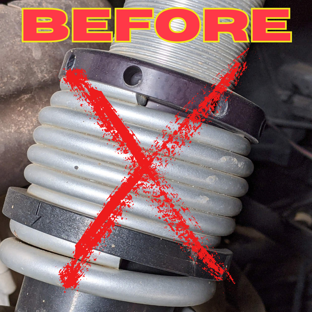 Polaris RZR XP 1000 suspension before tender spring replacement