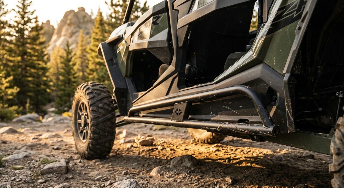 Rock sliders for Polaris RZR trail protection