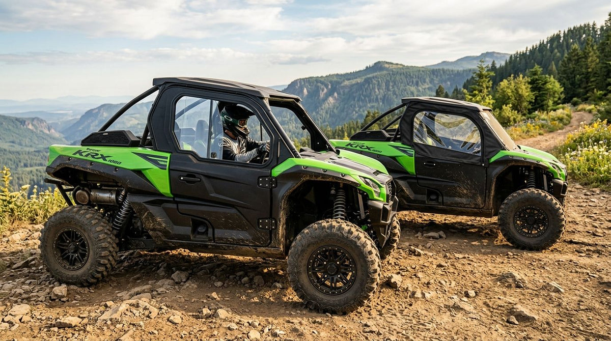 Doors for Kawasaki KRX: hard and soft panel options