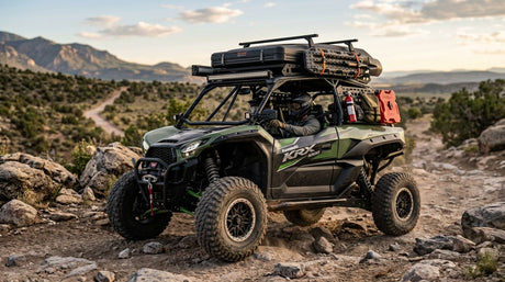 Roll cage accessories for Kawasaki KRX overlanding builds