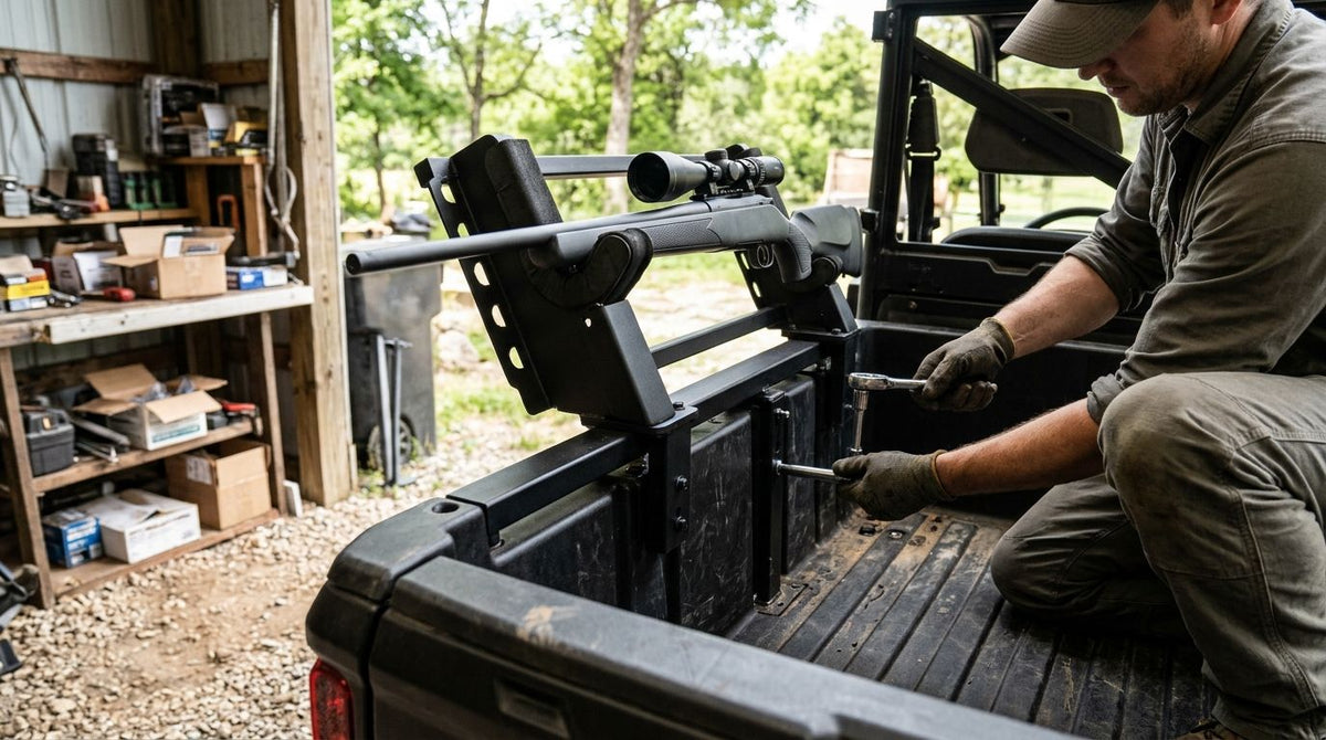 How to mount a gun rack to your Can-Am Defender HD11 rails
