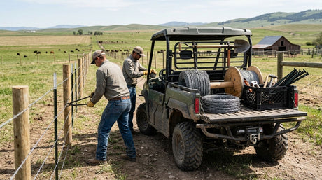 UTV accessories for farm and ranch fence work