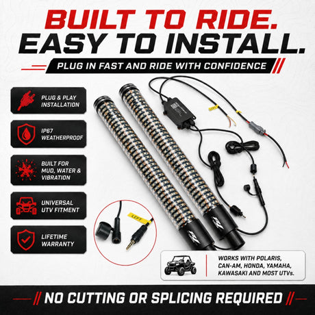 R1 Fatty UTV LED whip lights