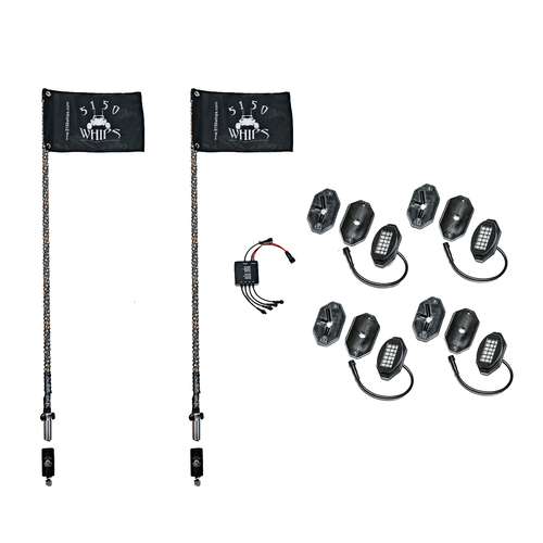5150 Whips 187 whip and rock light combo kit collection