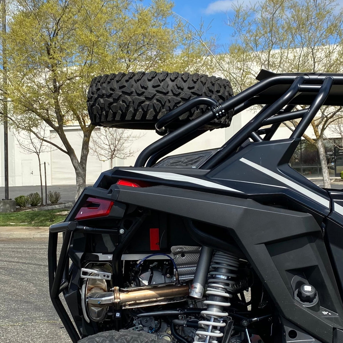 Factory UTV Polaris RZR Turbo R spare tire mount