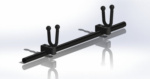 Printaholix Qwik Rax horizontal round-tube rifle mount accessory collection