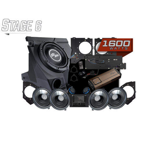 Kawasaki Teryx H2 UTV audio system with speakers subwoofer and amplifier collection