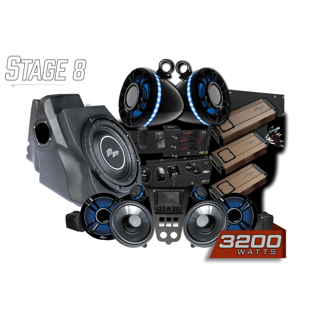 UTV Stereo Polaris RZR Pro Series complete sound system