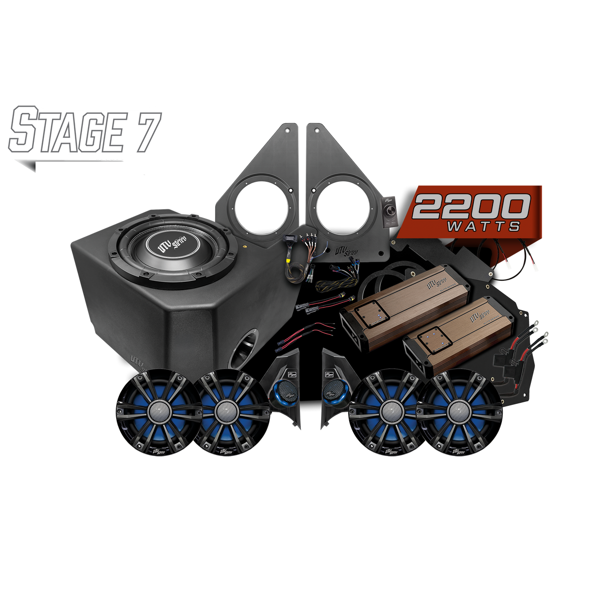 UTV Stereo Polaris Ranger 1500 Stage 7 stereo kit