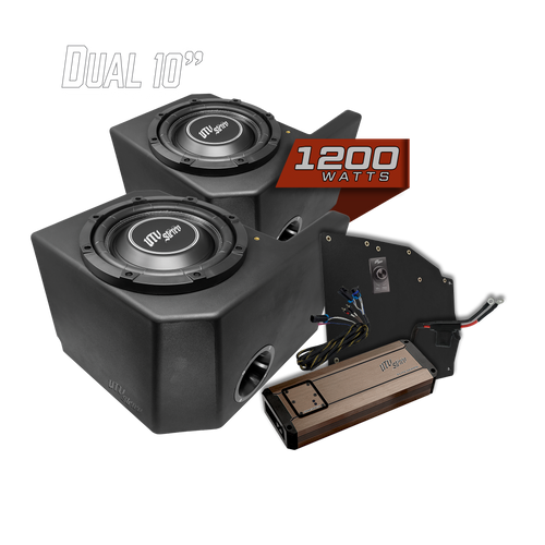 UTV Stereo Polaris Ranger dual 10-inch subwoofer kit collection