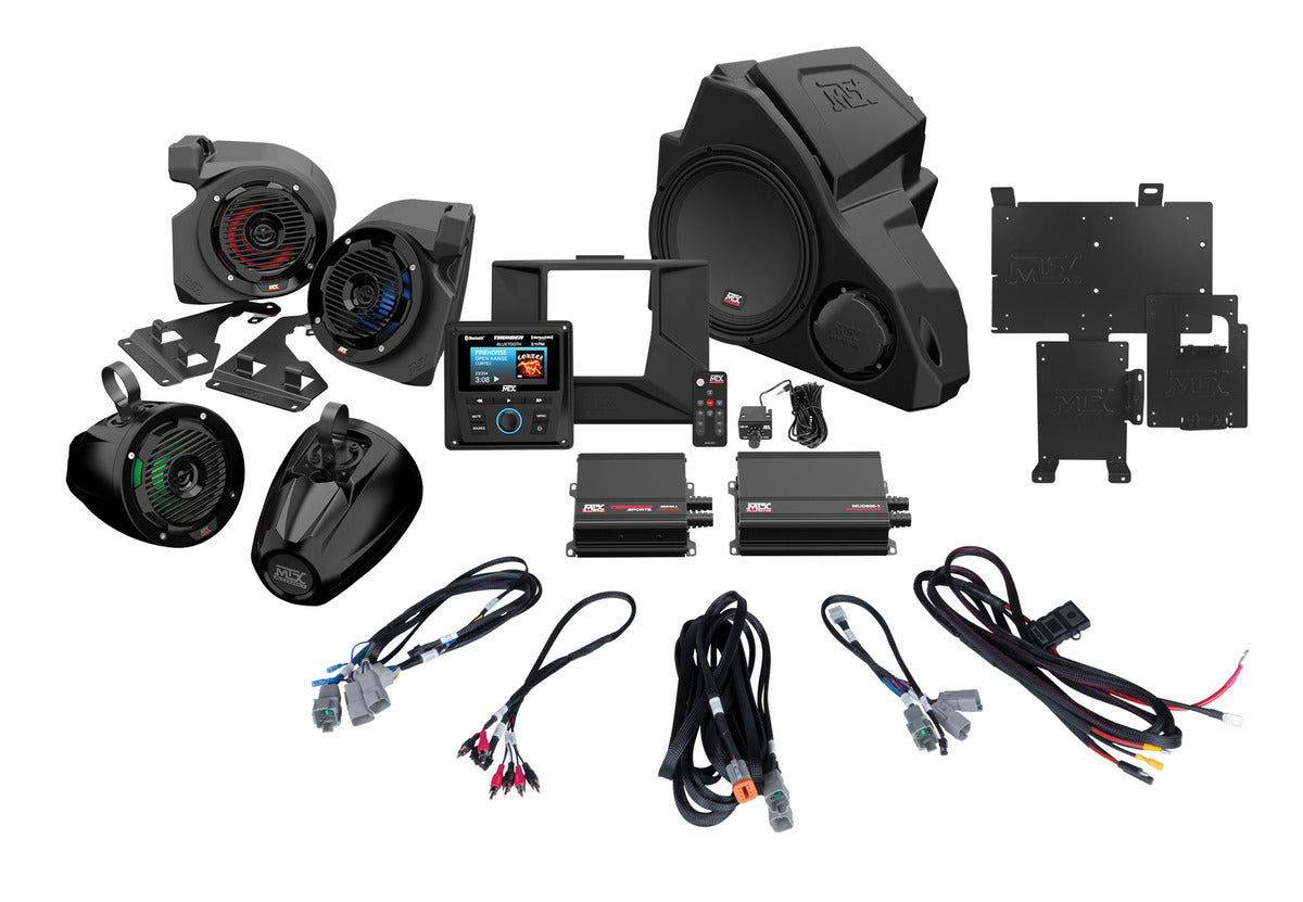 Polaris RZR UTV audio system with speakers